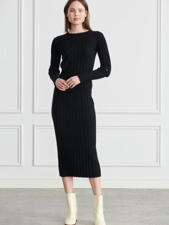 Apartment | Lou Ribbed Midi Skirt