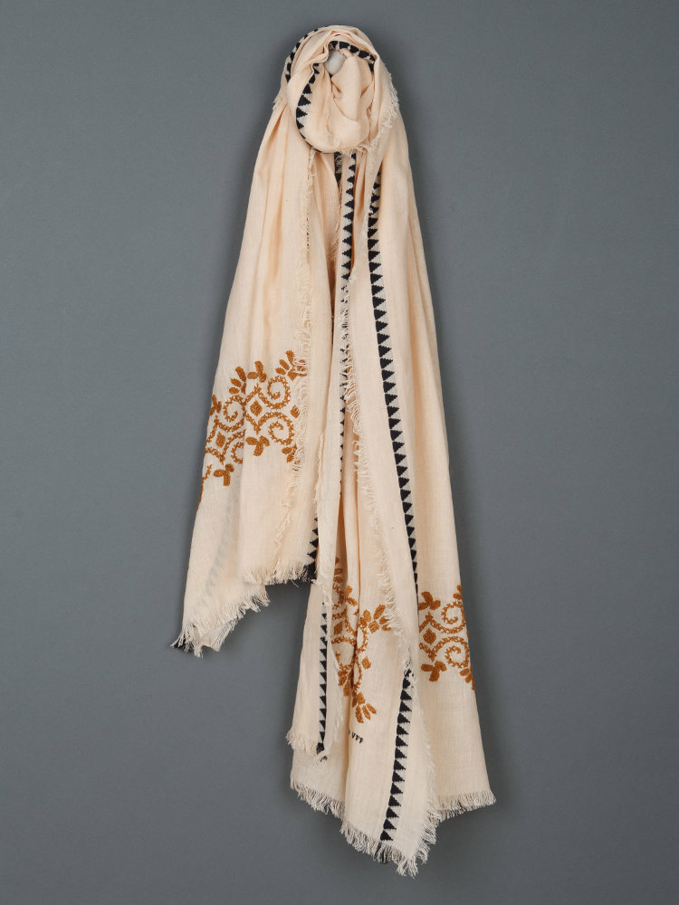 Indi and Cold | Embroidered scarf