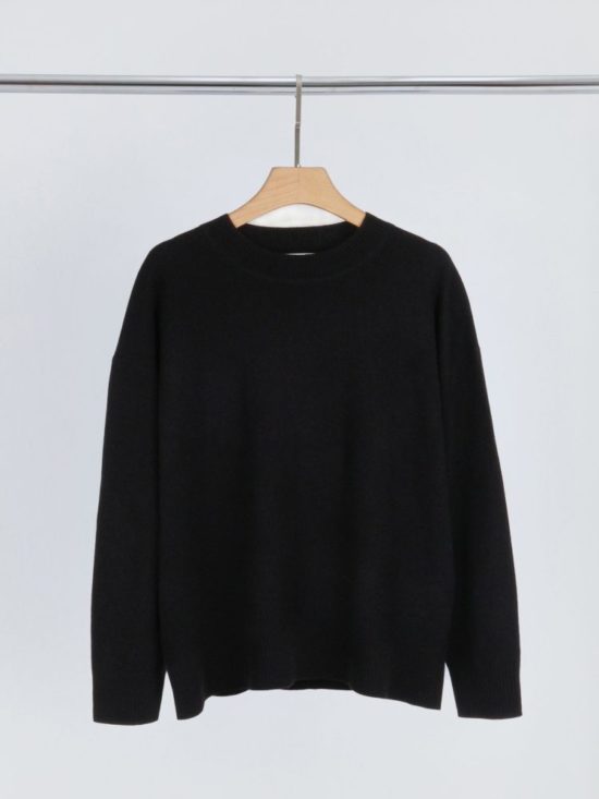 Cashmere Blend Crew Neck Oversized Drop shoulder Sweater