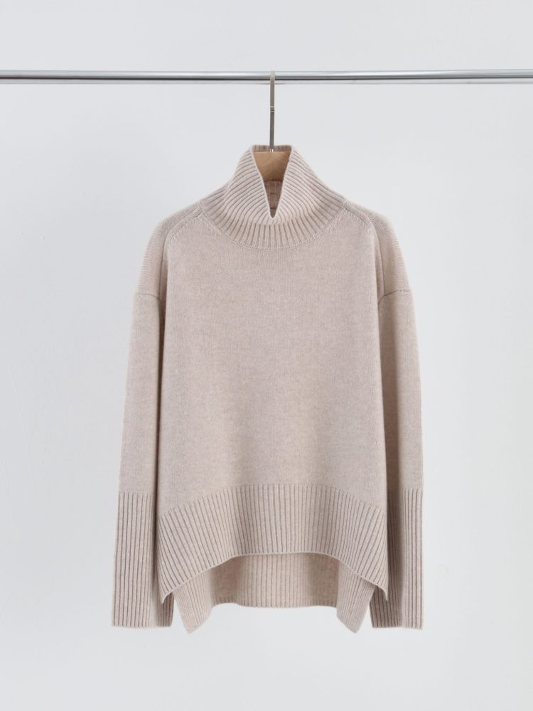 Aleger | Cashmere Blend Chunky Polo Neck Sweater