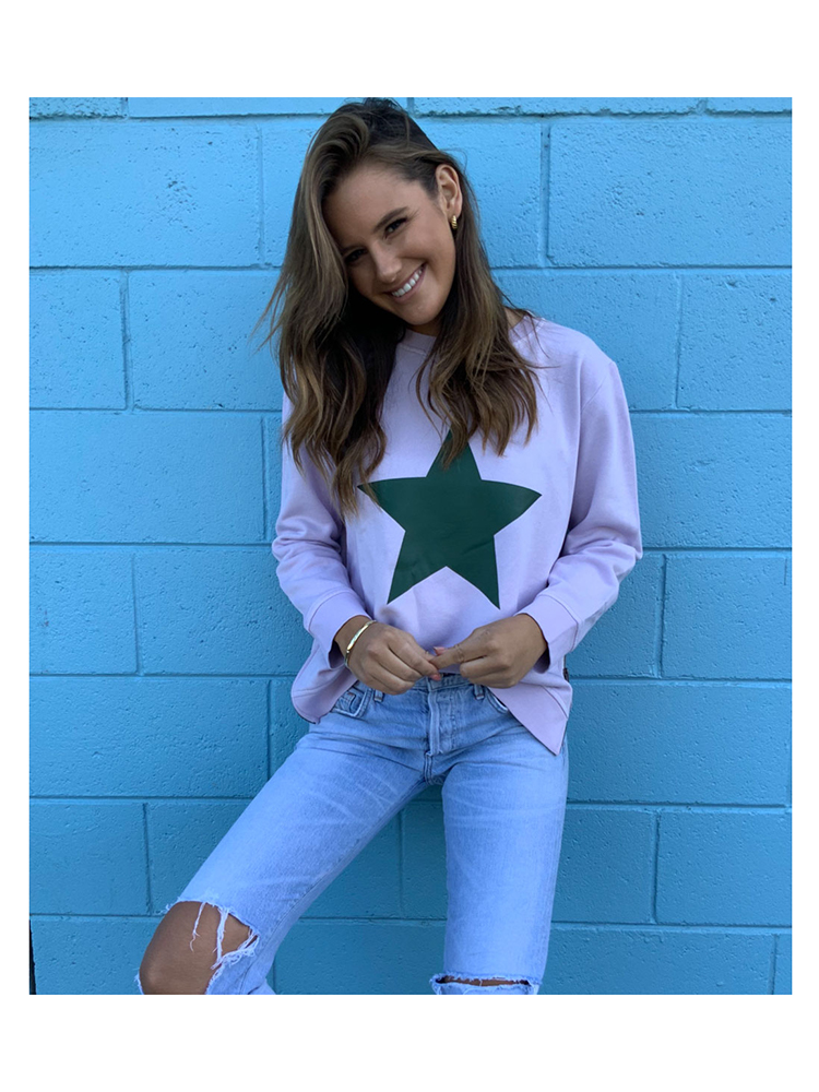 lilac khaki star sweater 2