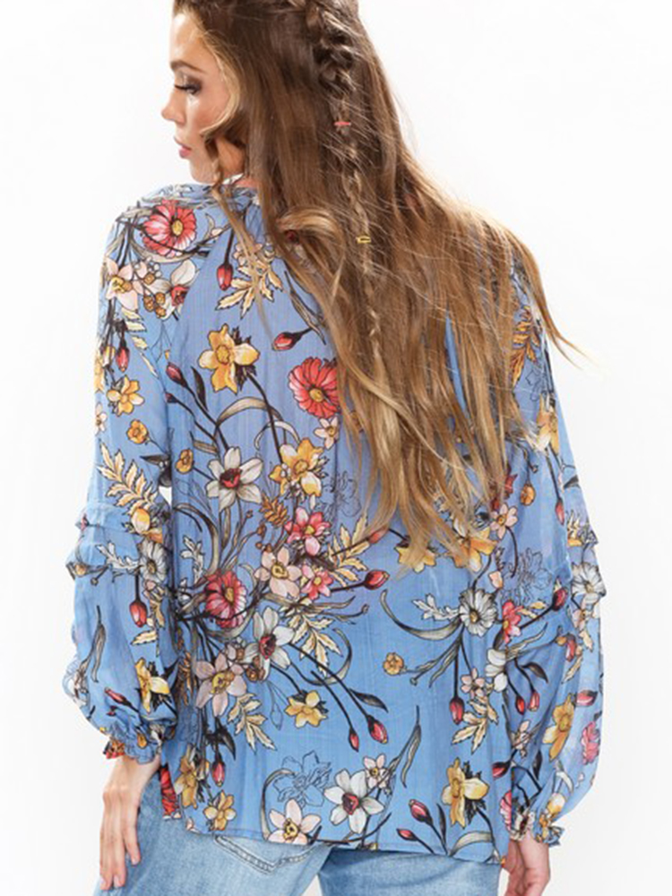 Aratta | Everything I Wanted Blouse Blue Floral
