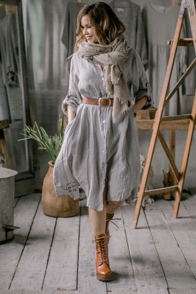 BOHEMIANA by Bypias | Fool for Love Shirtdress in Grey
