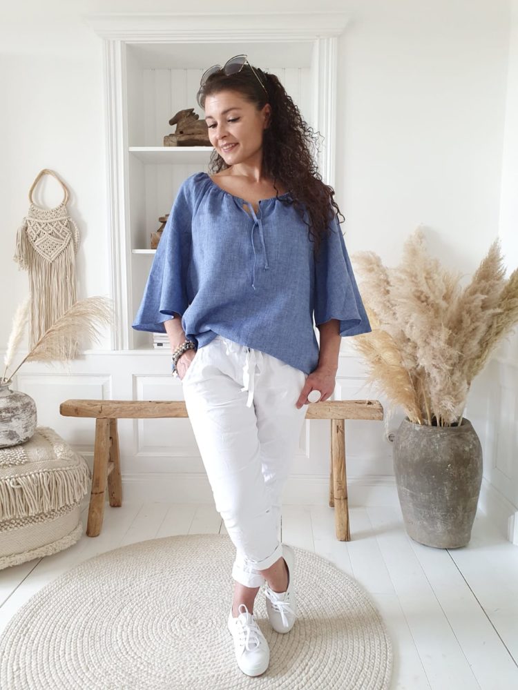 BOHEMIANA by Bypias | Love At First Sight Top in Blue Denim