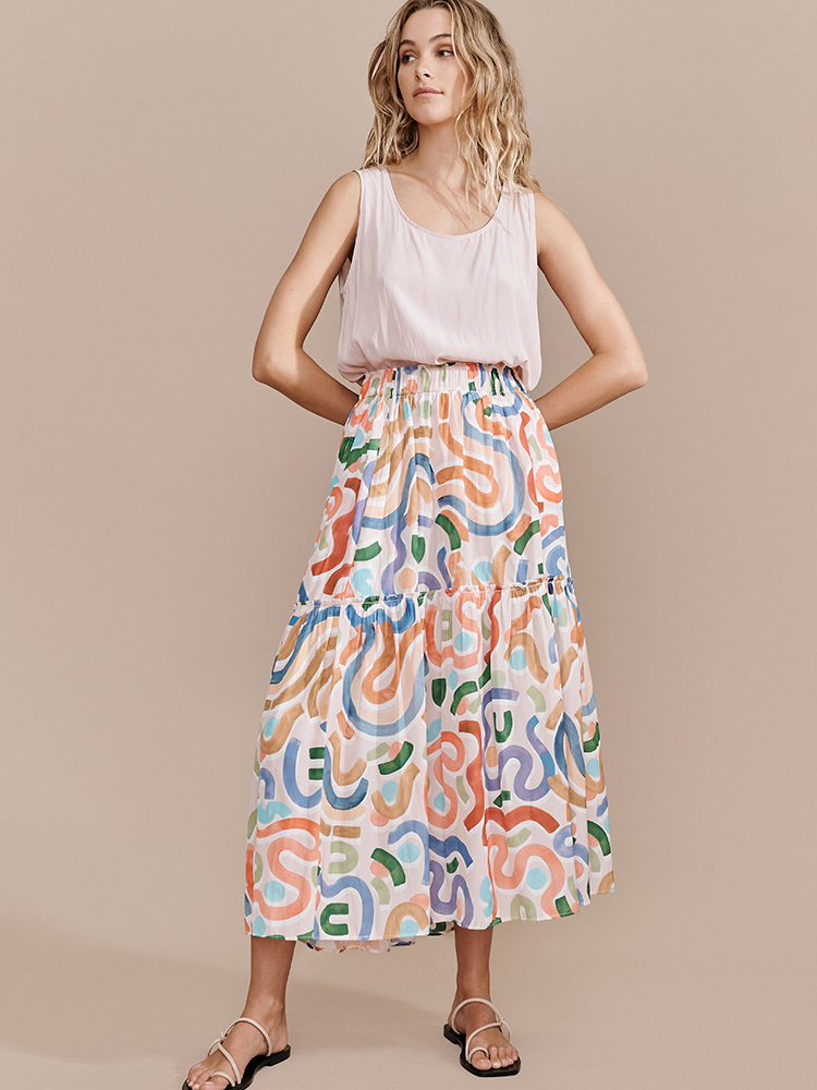 LAYERD | Printed JT Vise Runo Skirt