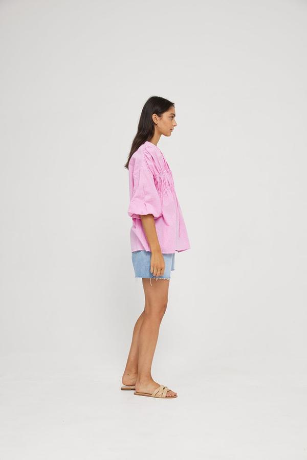 Kinney | Parker Top in Pink Gingham