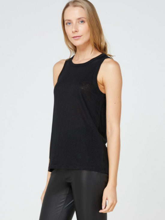 ELKA COLLECTIVE | EC LINEN TANK BLACK