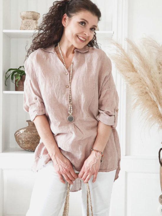 BOHEMIANA by Bypias | Shine Shirt in Rose