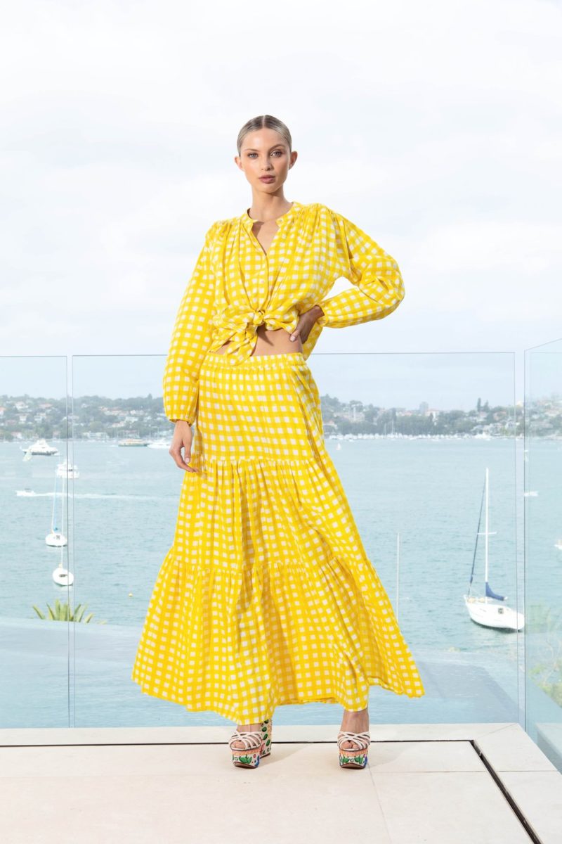 Lola Australia | Ballet Skirt in Checker Yellow