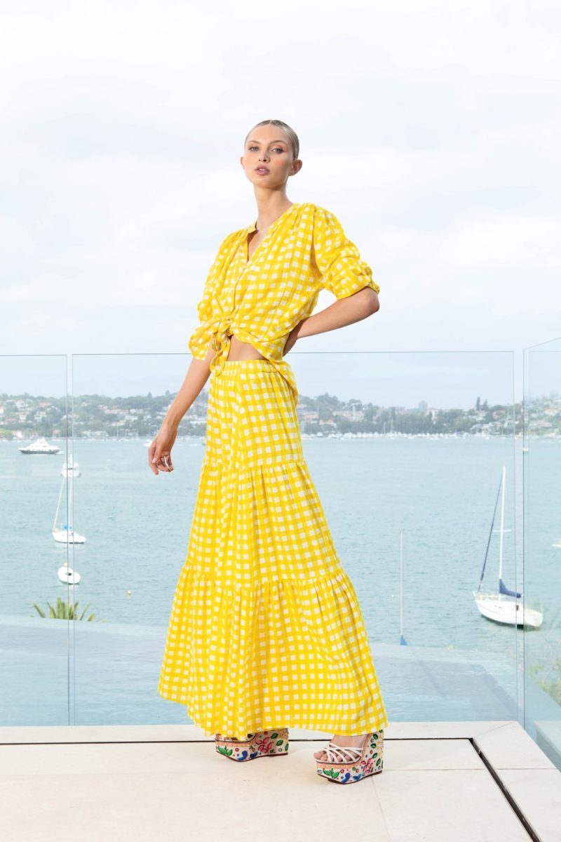 Lola Australia | Ballet Skirt in Checker Yellow