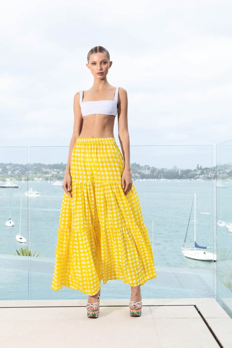 Lola Australia | Ballet Skirt in Checker Yellow