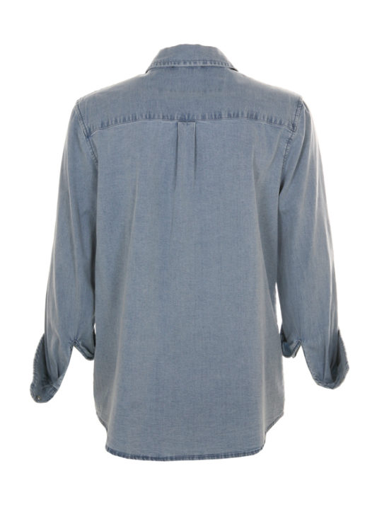 Funky Staff | Bridget Light Jeans Blouse in Light Blue