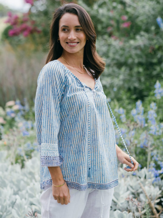 Azure and Indigo | Cannes Blouse Mandalay in Blue