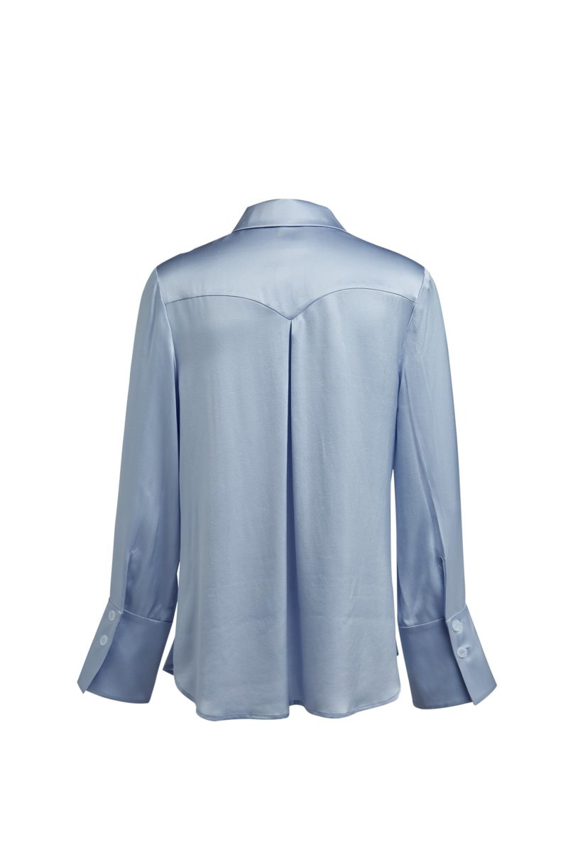 Kasana | Silk Shirt in Ice Blue