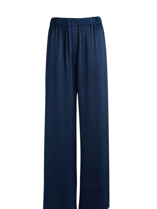 Kasana | Silk Pant in Dark Navy