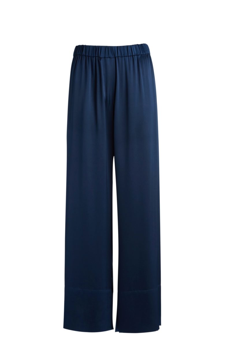 Kasana | Silk Pant in Dark Navy