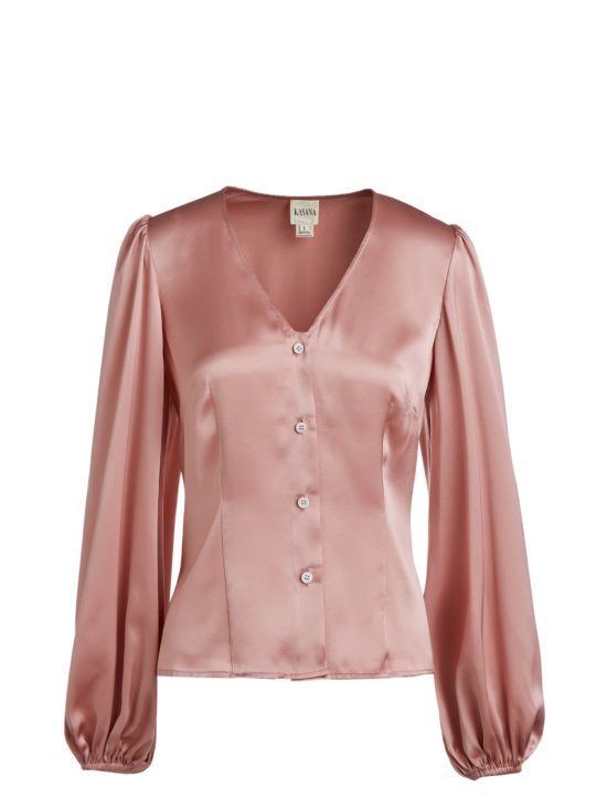 Kasana | Silk Blouse in Dusty Pink