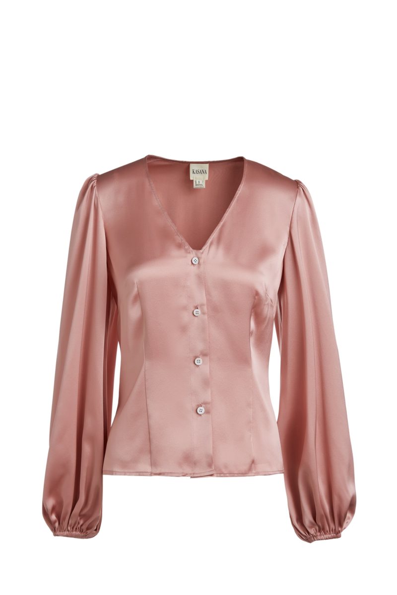 Kasana | Silk Blouse in Dusty Pink