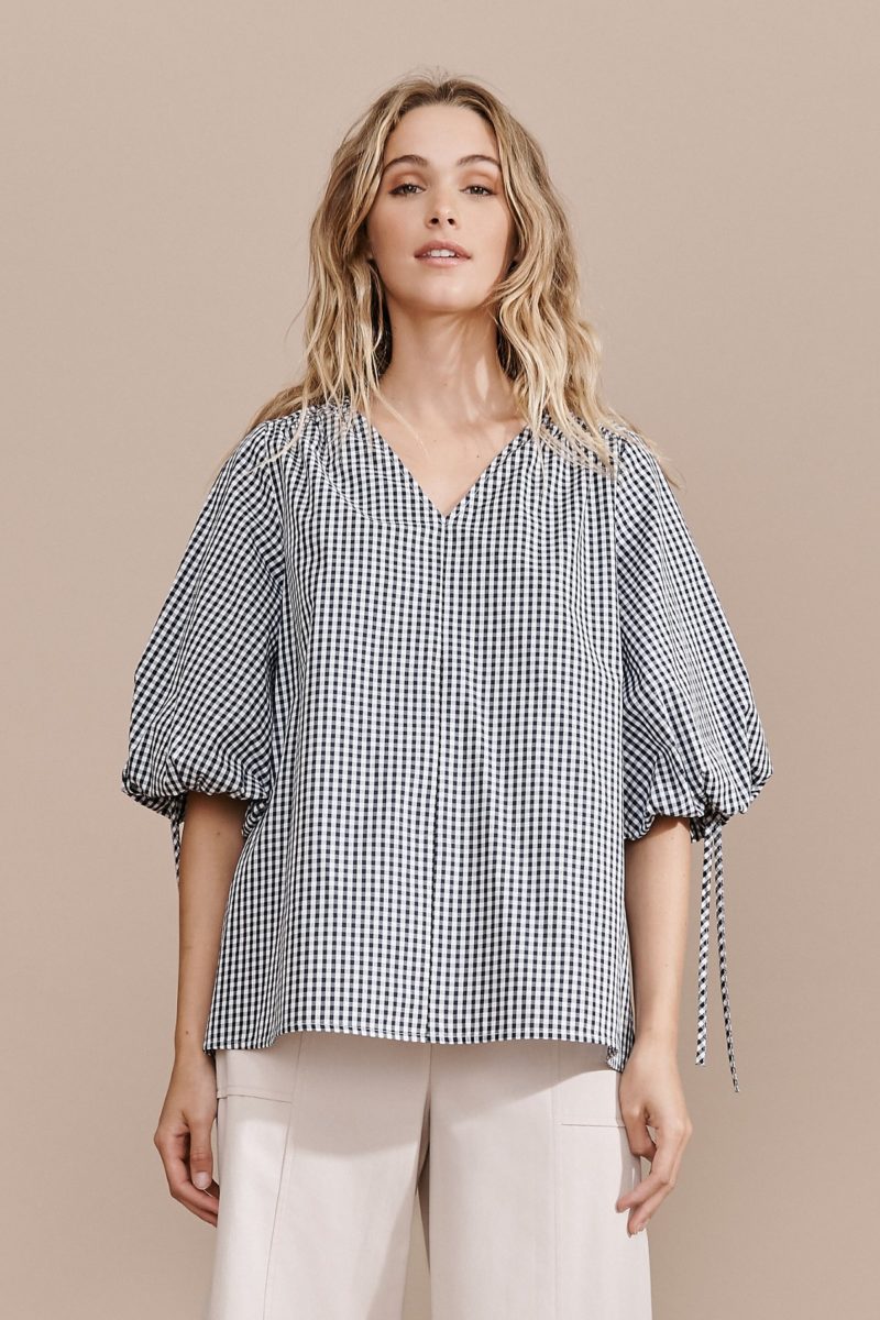 Layer'd | Check Tre Top | Navy Gingham