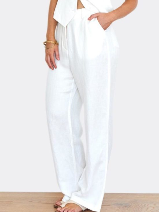 Caravan & Co | Emerson Linen Pant in Ivory