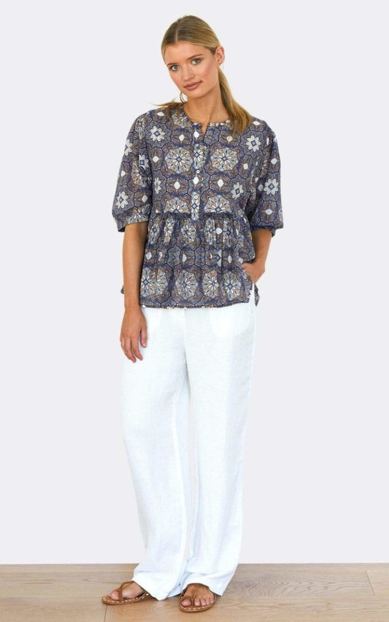 Caravan & Co | Elle Silk Cotton Shirt in Mandala Print