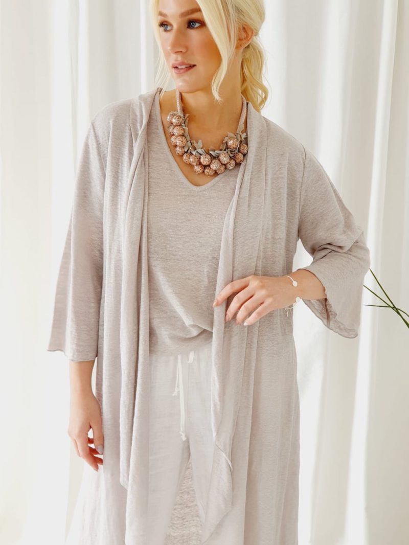 Bypias | Exclusive Linen Knit Jacket Larissa in Kit