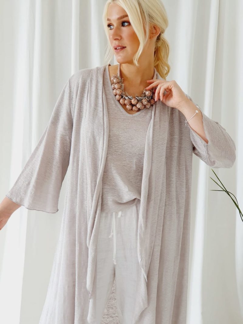 Bypias | Exclusive Linen Knit Jacket Larissa in Kit