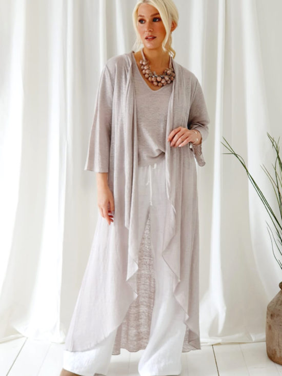 Bypias | Exclusive Linen Knit Jacket Larissa in Kit