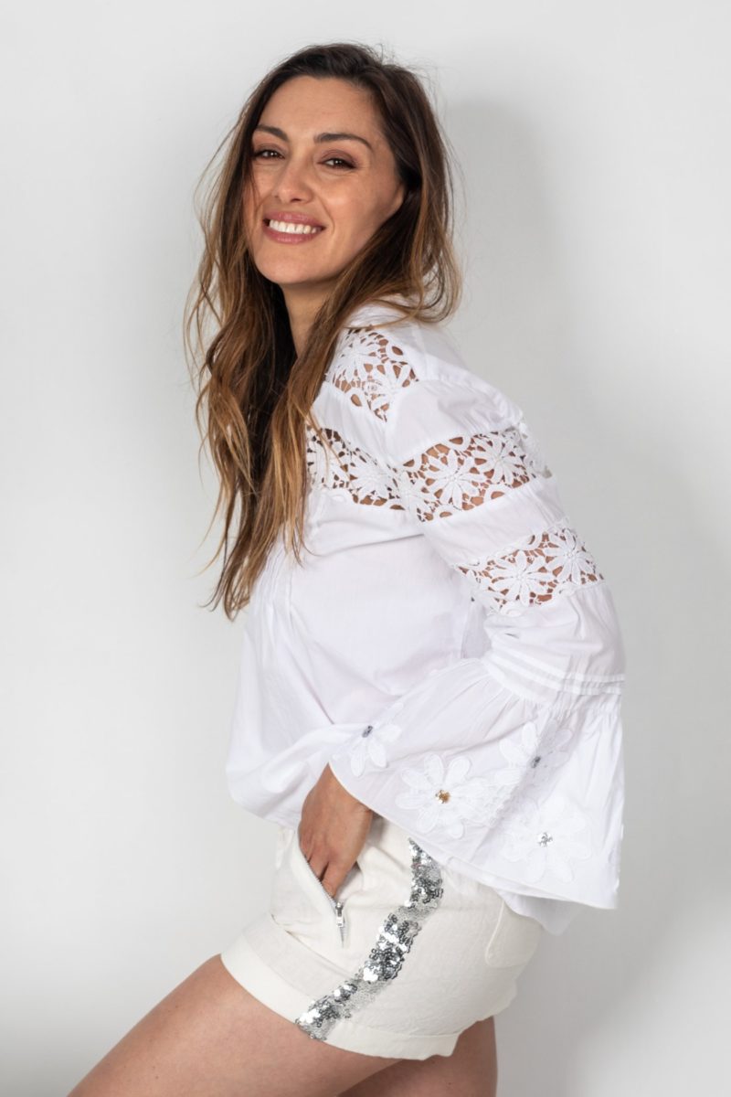 Joey the Label | Flower Power Blouse in White