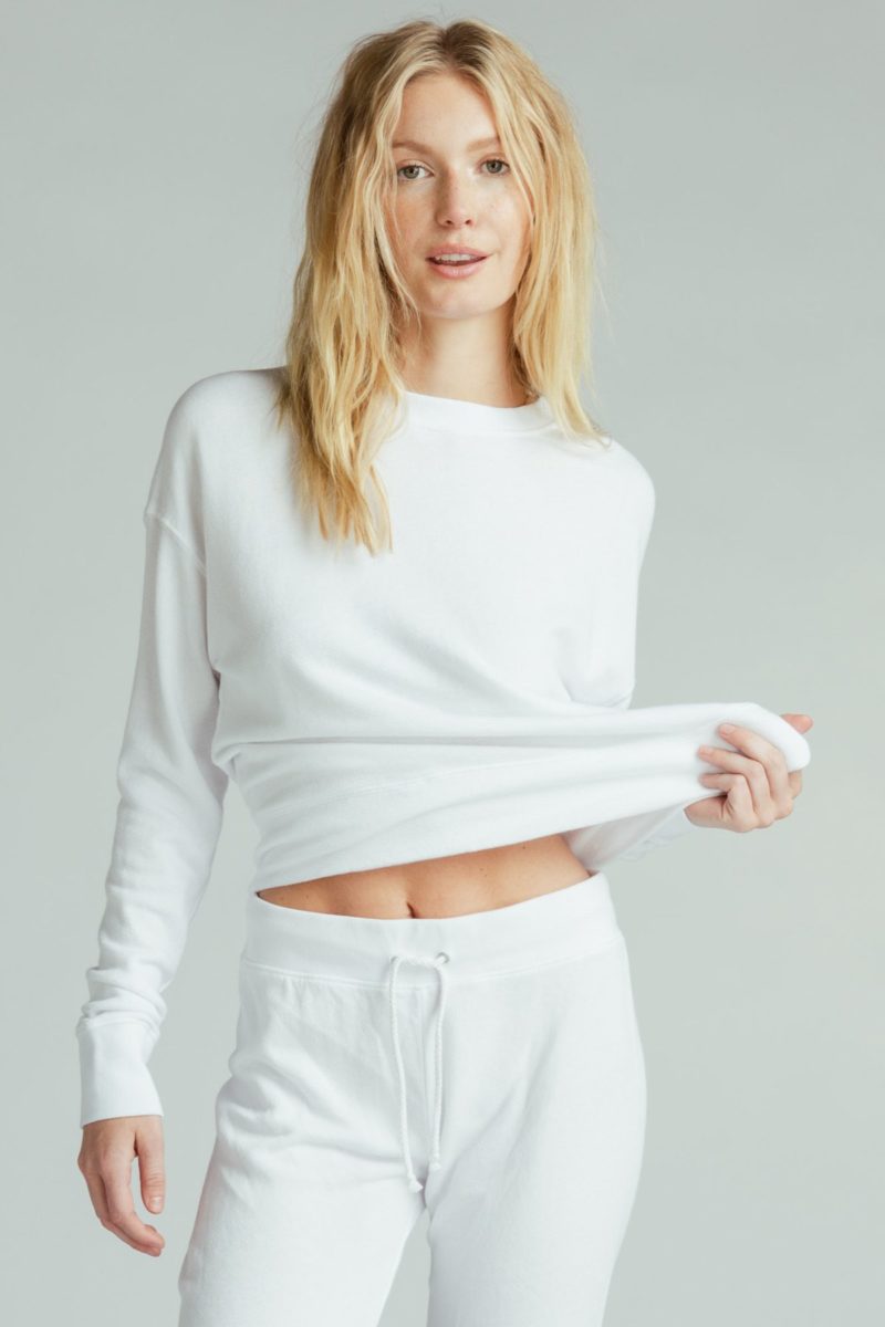 Perfect White Tee | Tyler Pullover Sweatshirt in White