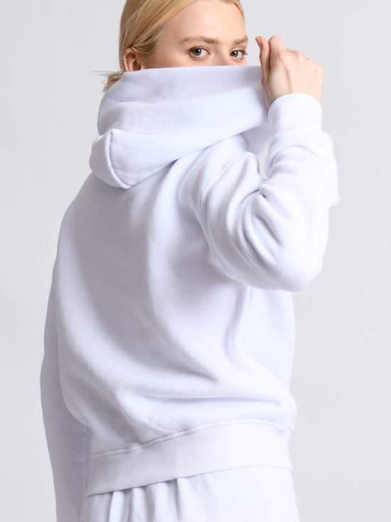 Perfect White Tee | Heart Pullover Hoodie in White