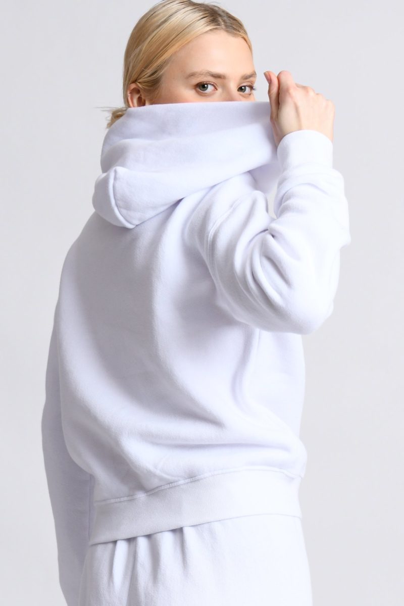 Perfect White Tee | Heart Pullover Hoodie in White