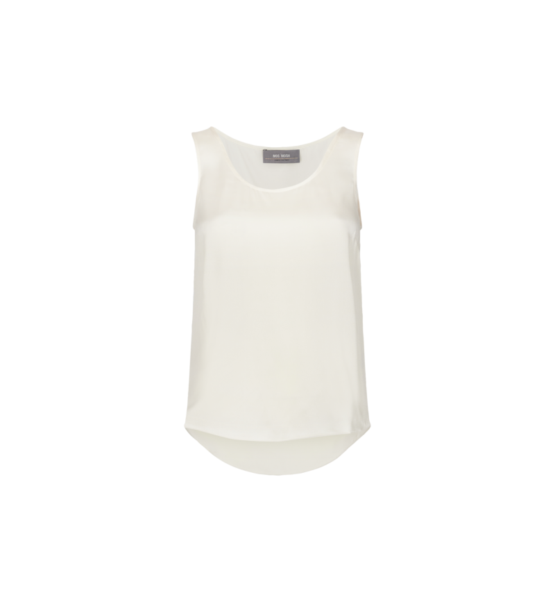 Mos Mosh | Astrid Silk Tank Top in Ecru