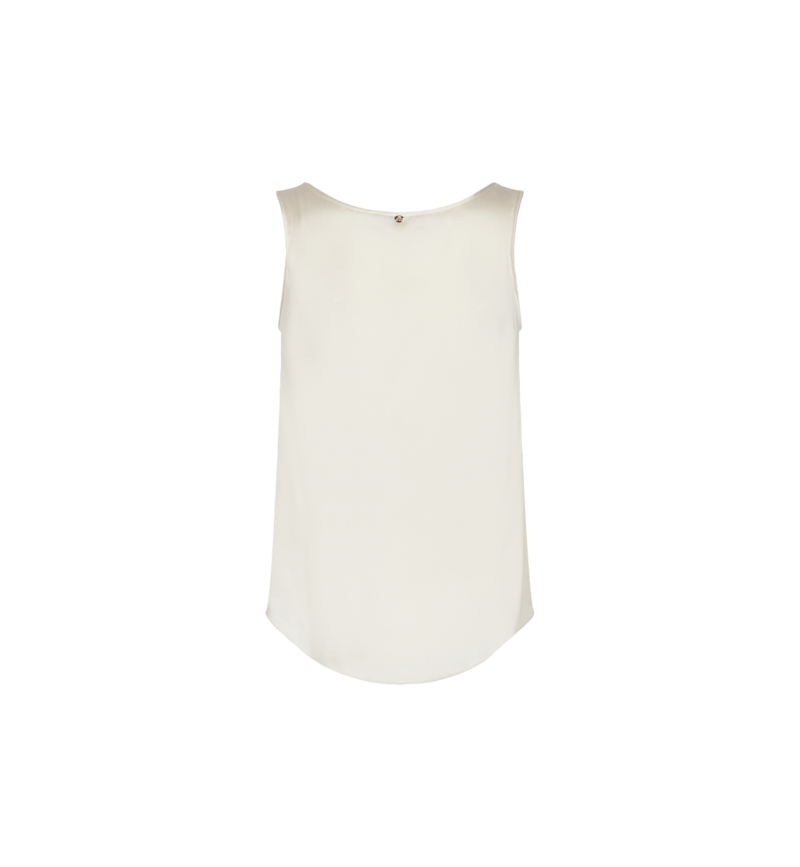 Mos Mosh | Astrid Silk Tank Top in Ecru