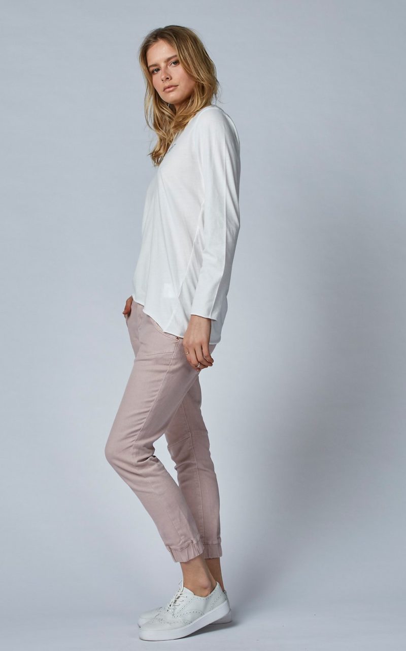 Dricoper Denim | Cuffed Pink Clay Jeans