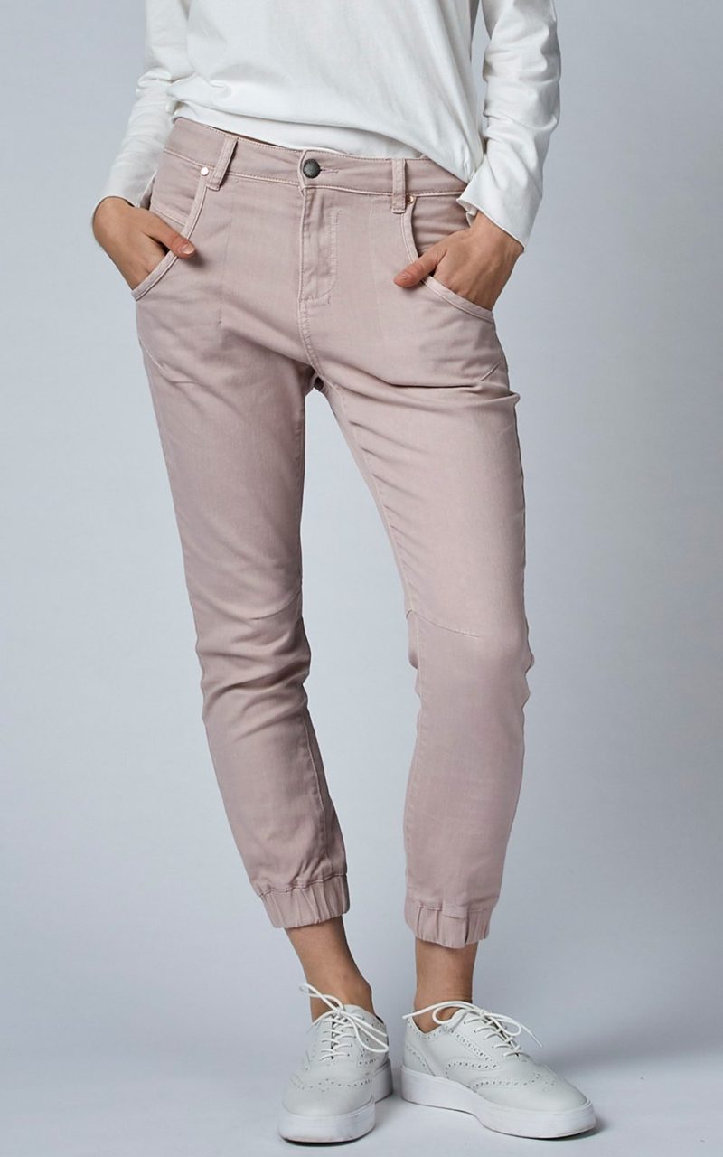 Dricoper Denim | Cuffed Pink Clay Jeans