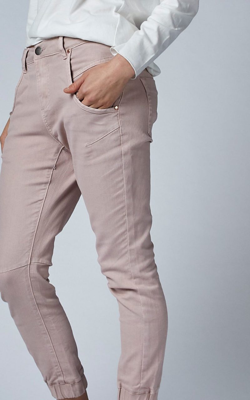 Dricoper Denim | Cuffed Pink Clay Jeans