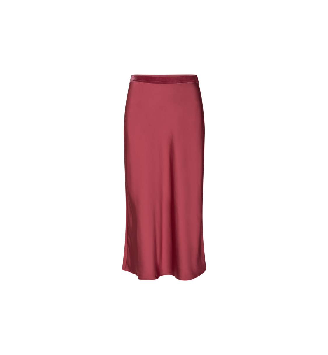 Mos Mosh | Bias Satin Skirt In Earth Red - Thyme Clothing