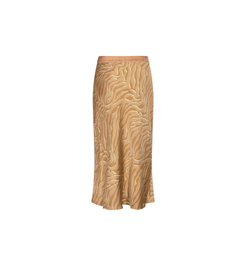 Mos Mosh | Bias Zebra Skirt in Incense