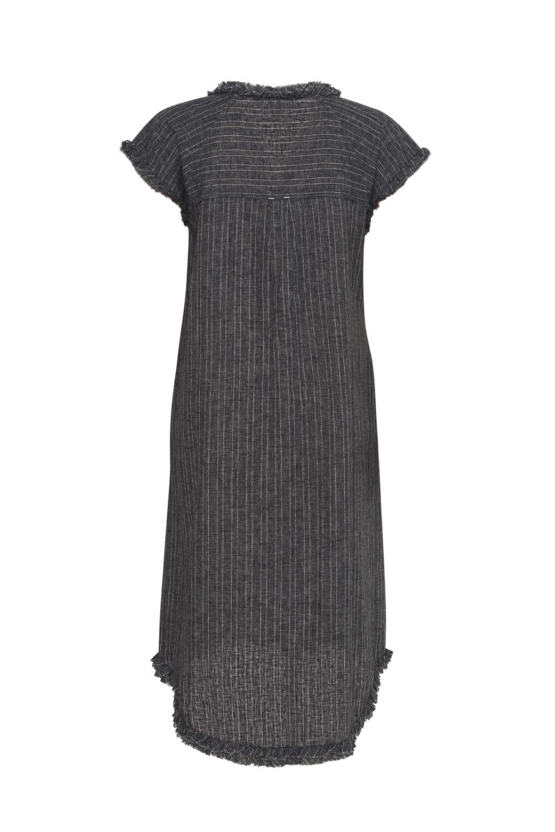 Madly Sweetly | Stitch in Time Dress in Charcoal Stripe