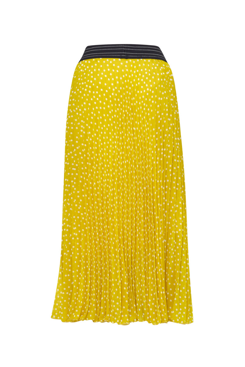 Madly Sweetly | Stop the Dot Skirt in Citrus/White Spot