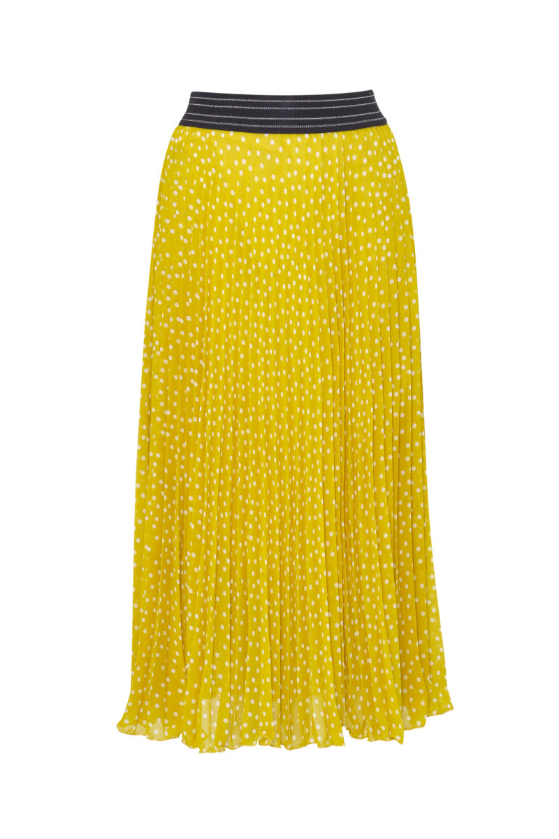 Madly Sweetly | Stop the Dot Skirt in Citrus/White Spot