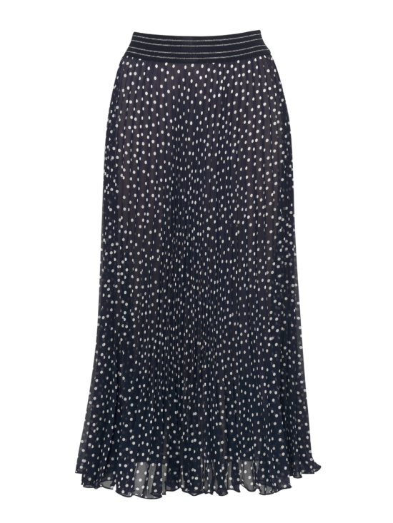 Madly Sweetly | Stop the Dot Skirt in Navy/White Spot
