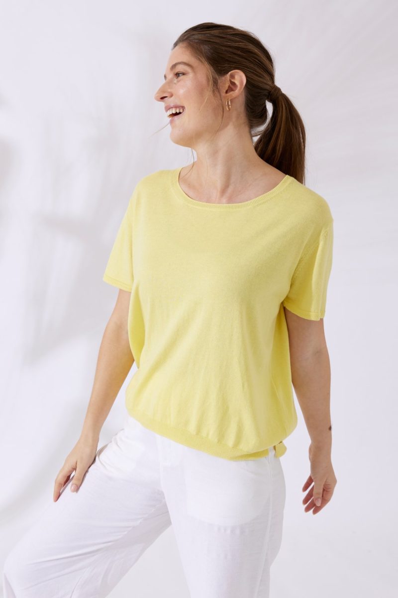 Mia Fratino | Atheena Scoop Tee in Granita