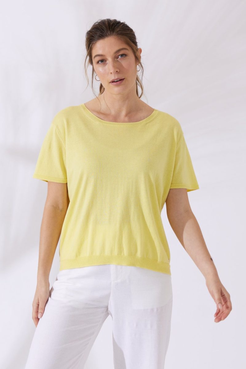 Mia Fratino | Atheena Scoop Tee in Granita