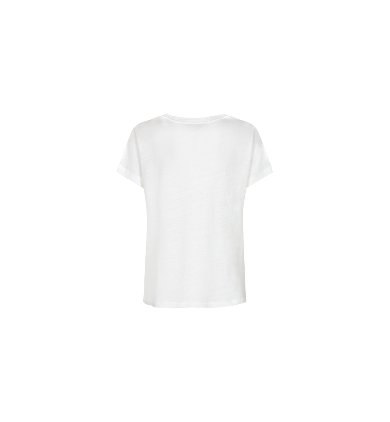 Mos Mosh | Maya V-neck Tee in White