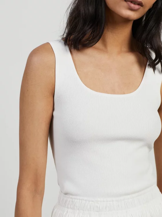 Elka Collective | Frame Knit Top in White