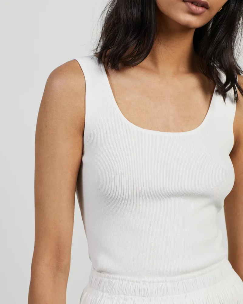 Elka Collective | Frame Knit Top in White