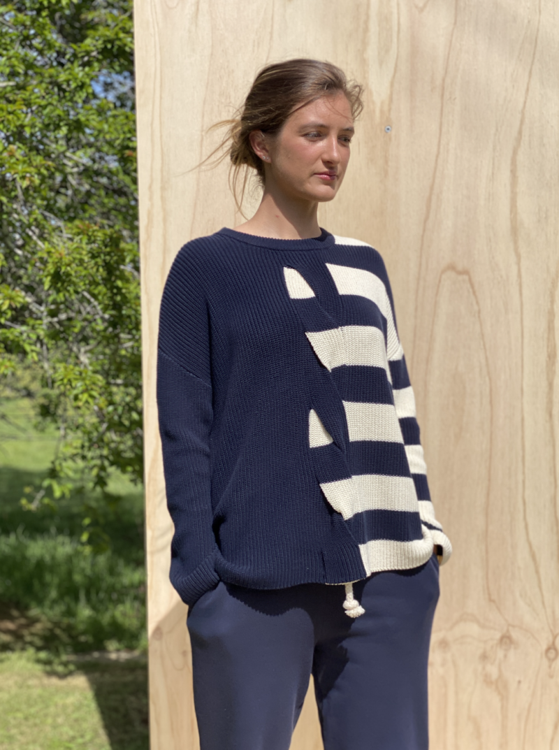 Barry Made | Knox Knit in Navy/Cream