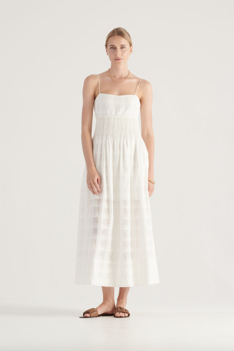 Elka Collective | Mara Dress in White Check